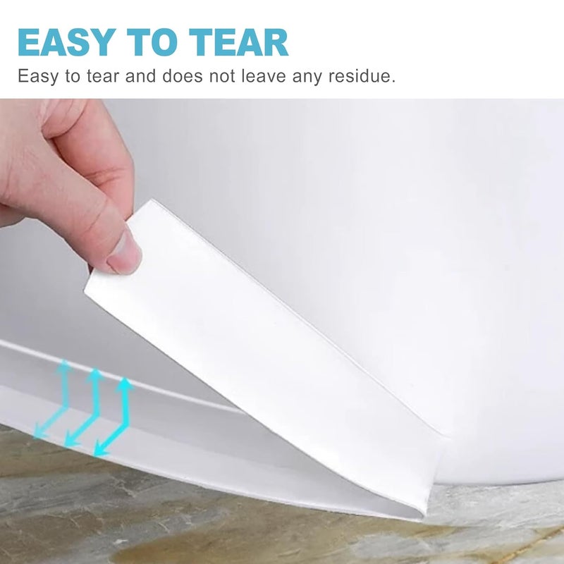 CoguZed 1 Roll Caulk Strip, Self-Adhesive Sealant Tape for Bathtub, Shower & Toilet Waterproof Peel and Stick Trim for a Clean Finish in Kitchen & Bath - Image 4